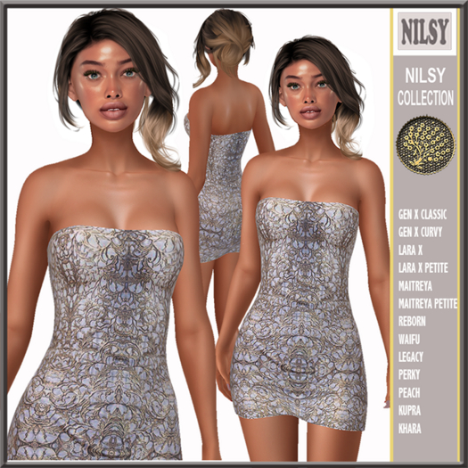GOLD BRODERIE DRESS