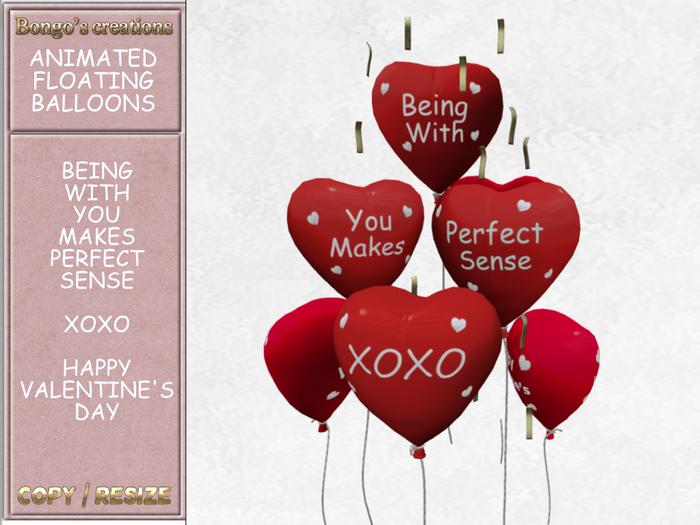 BMC5536 - BEING WITH YOU MAKES PERFECT SENSE -  ANIMATED FLOATING BALLOONS