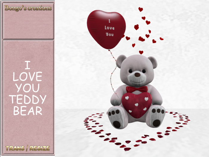 BMC5538 - I LOVE YOU TEDDY BEAR