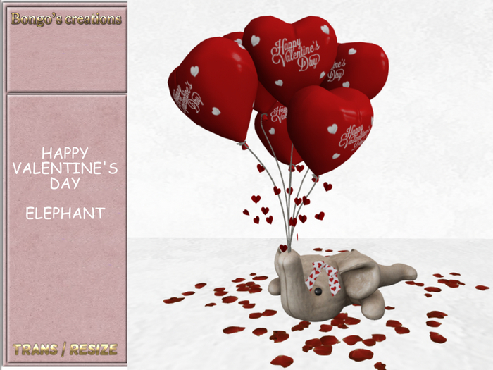 BMC5541 - HAPPY VALENTINE'S DAY ELEPHANT