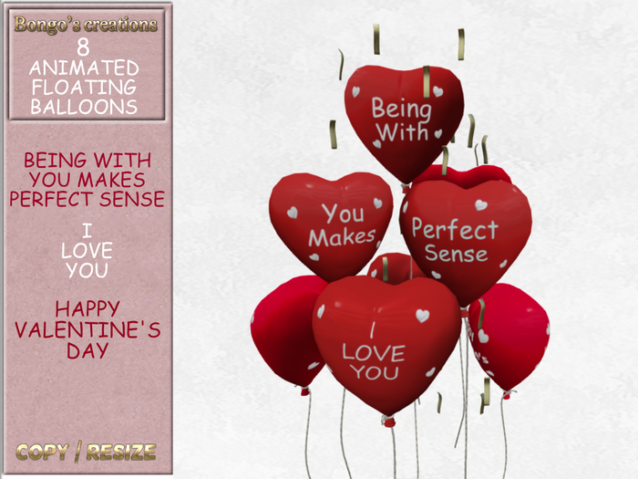 BMC5543 - BEING WITH YOU MAKES PERFECT SENSE ANIMATED FLOATING BALLOONS