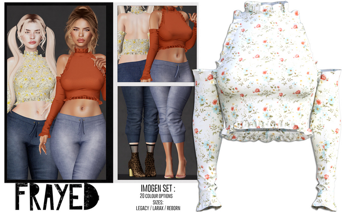 Frayed - Imogen Top - Blossom