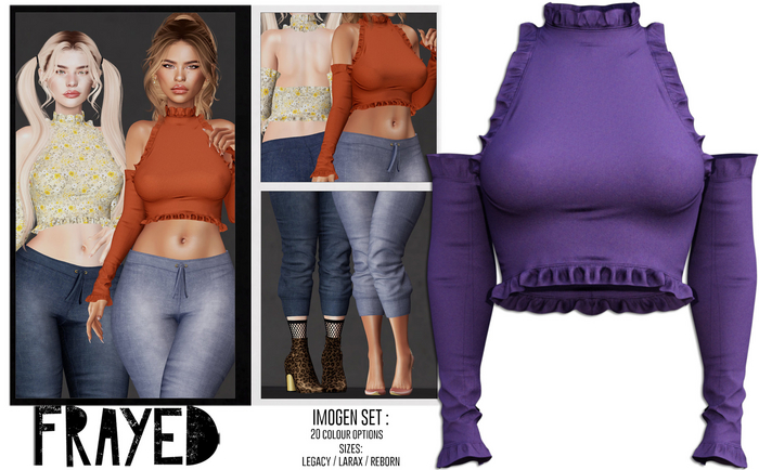 Frayed - Imogen Top - Purple