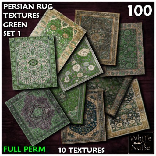 Persian Rugs Texture Set 1 (Greens) Boxed