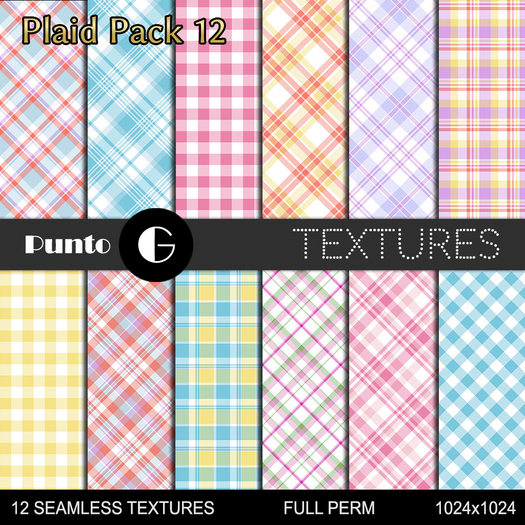 Full Perm Textures - Plaid Pack 12