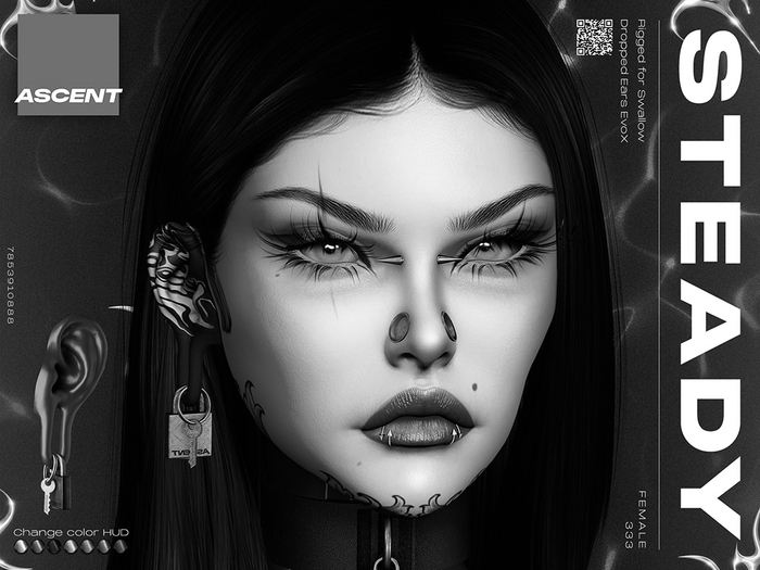 ASCENT - DEMO Steady Earrings  (Dropped Ears F)