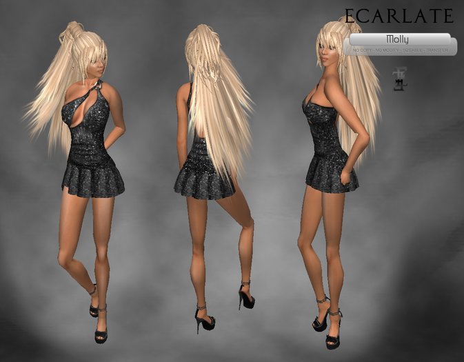 EM - Mini Dress - Blak / Mini Robe - Molly