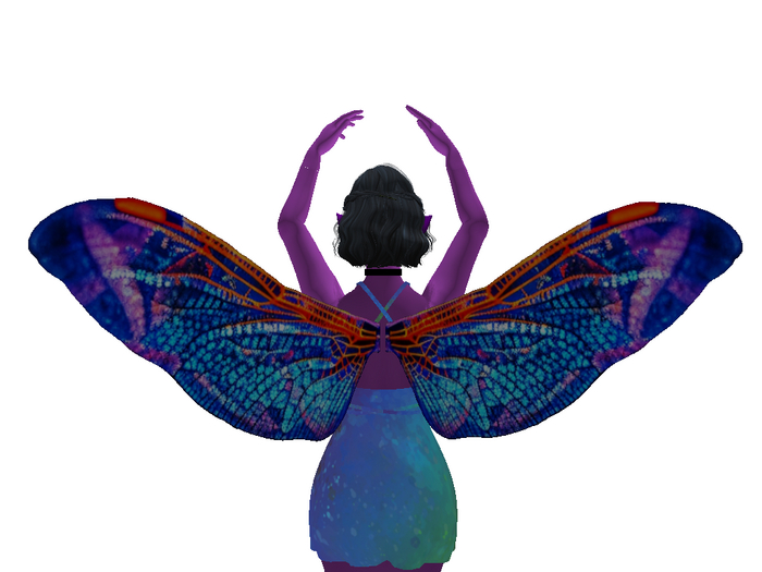 Neon Dragonfly Wings