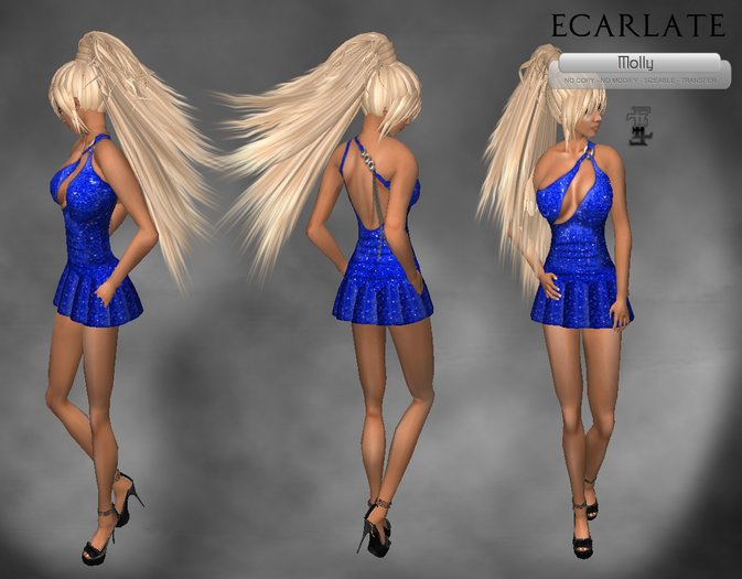EM - Mini Dress - Blue / Mini Robe - Molly