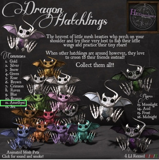 11. *HEXtraordinary* Dragon Hatchling - Boxed - Amethyst