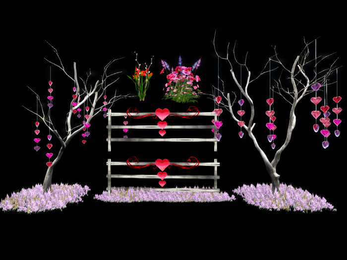 MC Valentine Spinning Heart Trees Set