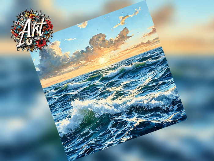 -ART- FULL PERM Background sea waves - Textures  56