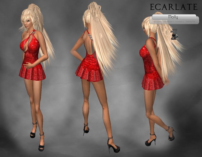 EM - Mini Dress - Red / Mini Robe - Molly