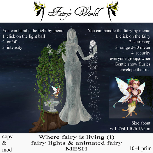 *FW* where fairy is living Statue+Fairy animated MESH (1)