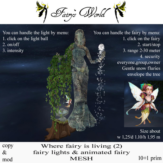 *FW* where fairy is living Statue+Fairy animated MESH (2)