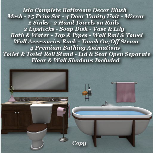 Isla Complete Bathroom Decor Blush1
