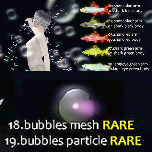 18.*N*tiny water friends - bubbles mesh<box> RARE