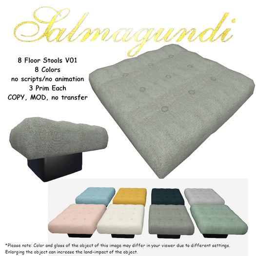 8 Floor Stools V01