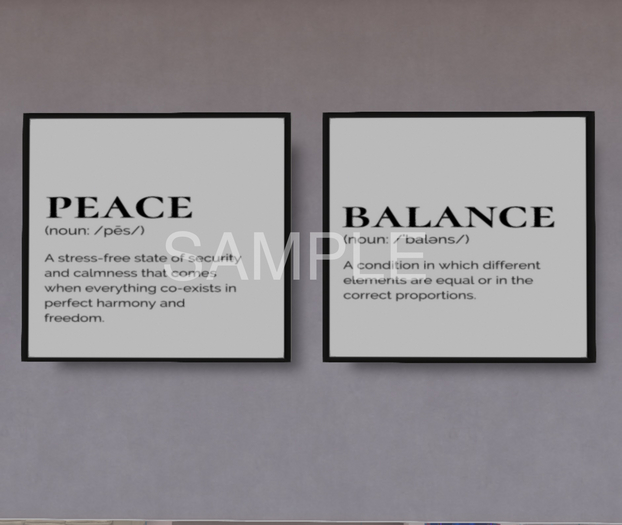 PEACE & BALANCE WALL DECOR