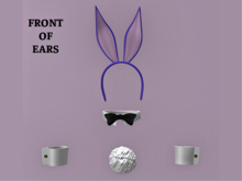 Bunny Girl Accessories w Purple Ears