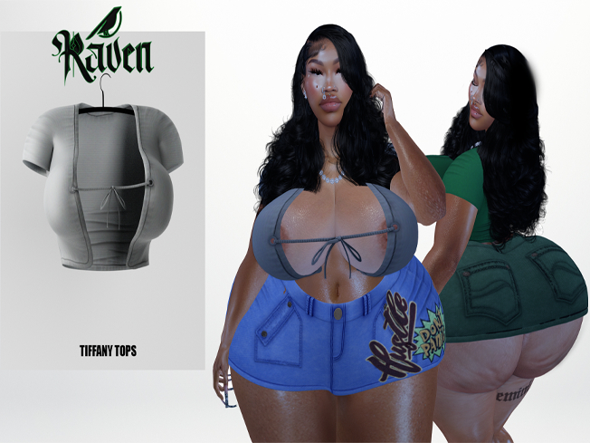 (RAVEN) TIFFANY TOP-GREY