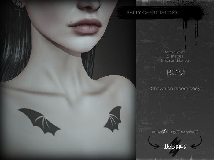[WS] Batty Chest Tattoo