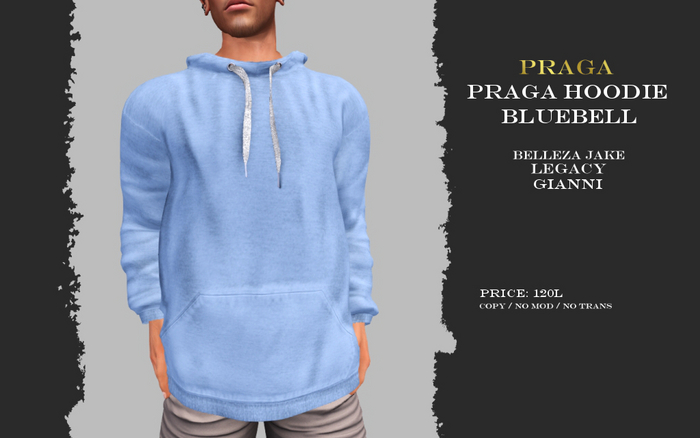 Praga Hoodie New - Bluebell