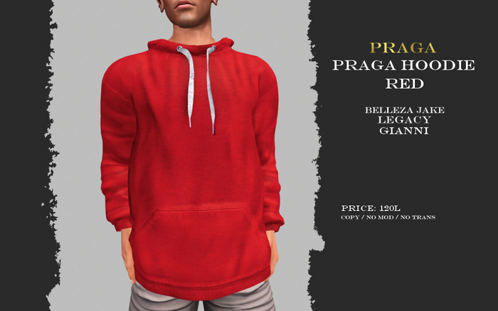 Praga Hoodie New - Red