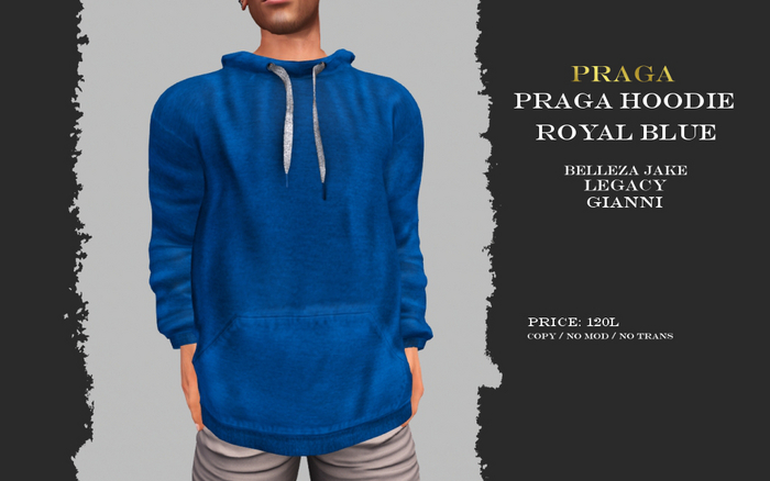Praga Hoodie New - Royal Blue