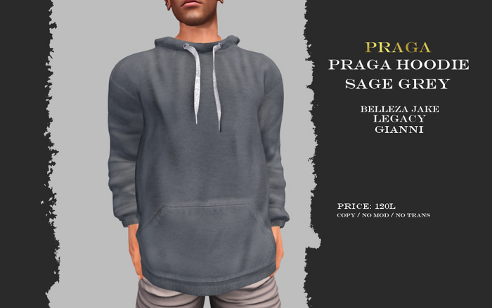 Praga Hoodie New - Sage Grey