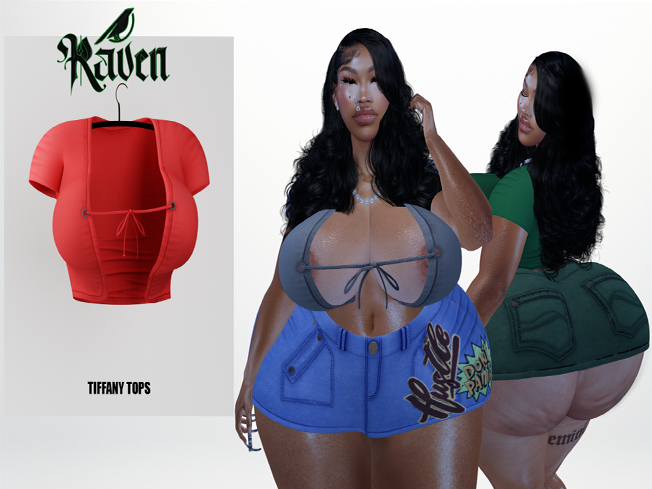 (RAVEN) TIFFANY TOP-RED