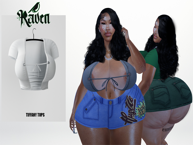 (RAVEN) TIFFANY  TOP-WHITE