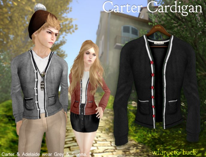 Whippet & Buck - Carter Cardigan BLACK