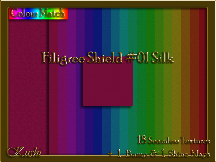 Filigree Shield #01 SILK Texture Pack