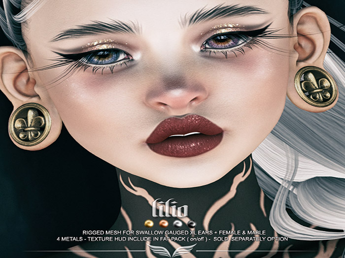 A*S LILIO_^^Swallow^^Gauged XL Ears _FATPACK_(wear me)