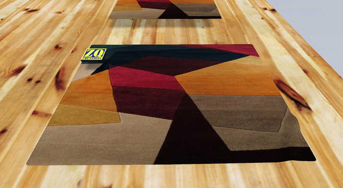 Wrinkled Corner Geometric Rug HD