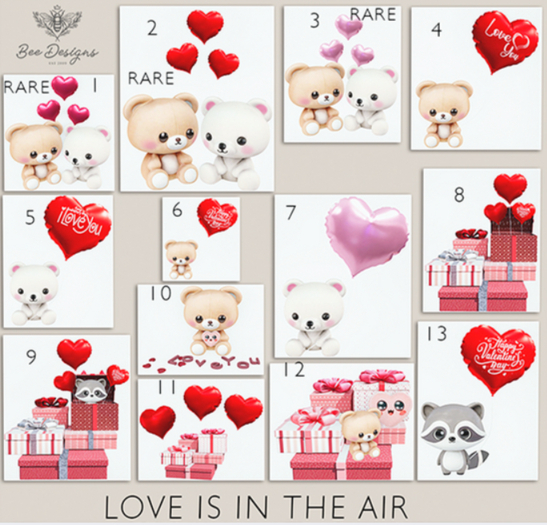 02 Bee Designs Love is in the air RARE