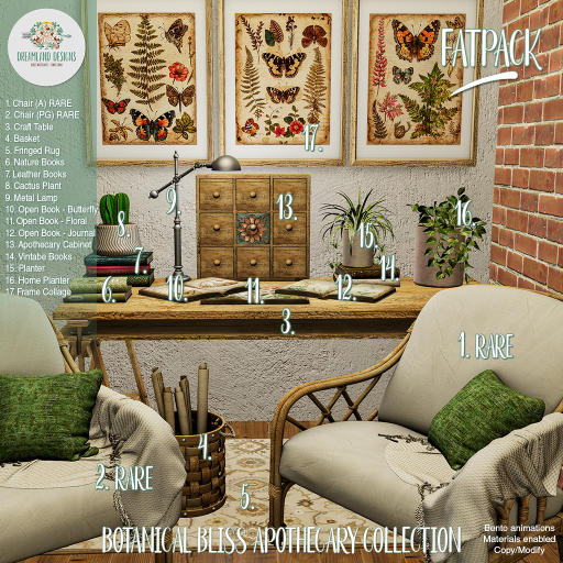 02.DD Botanical Bliss Chair-PG Boxed RARE