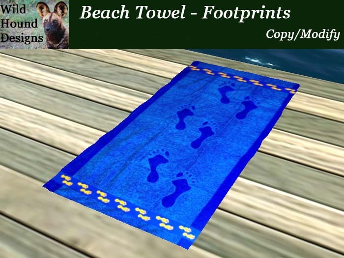 [WHD] -- Beach Towel - Footprints (Copy/Modify) - 20 Animations