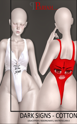 .:.Pariah.:. Dark Signs Bodysuit - Cotton