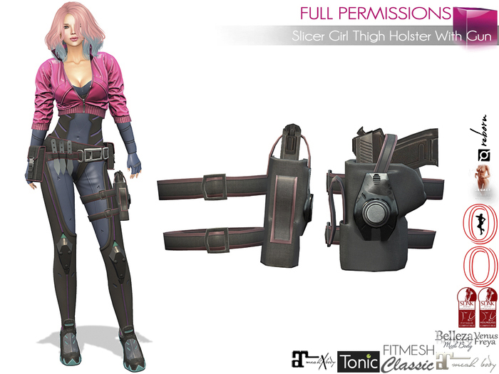 MI962863 Slicer Girl Thigh Holster With Gun