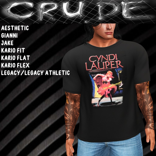 Cyndi  Lauper Concert Men's T-Shirt (MCT) <Wear Me>