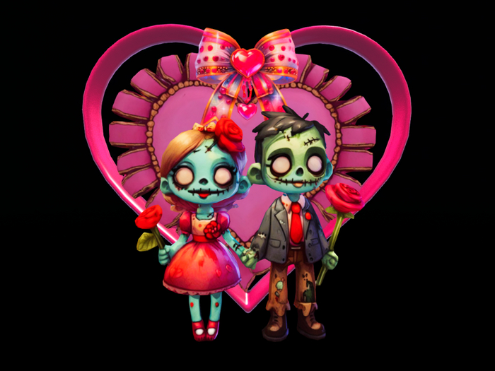 MC Valentine Zombie Love Heart 