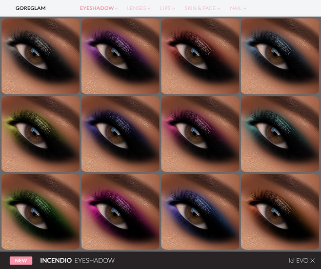 Goreglam 'Incendio' Eyeshadow EVO X BOM
