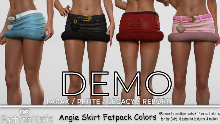 Demo Skirt Angie Fatpack Colors - Reborn, Legacy,  LaraX, PetiteX - FashionNatic
