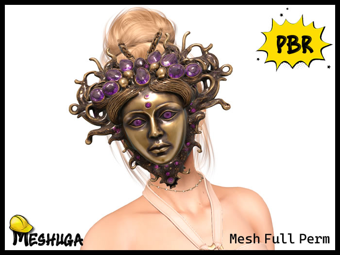 Meshuga PBR Masquerade Medusa Mask FULL PERM MESH