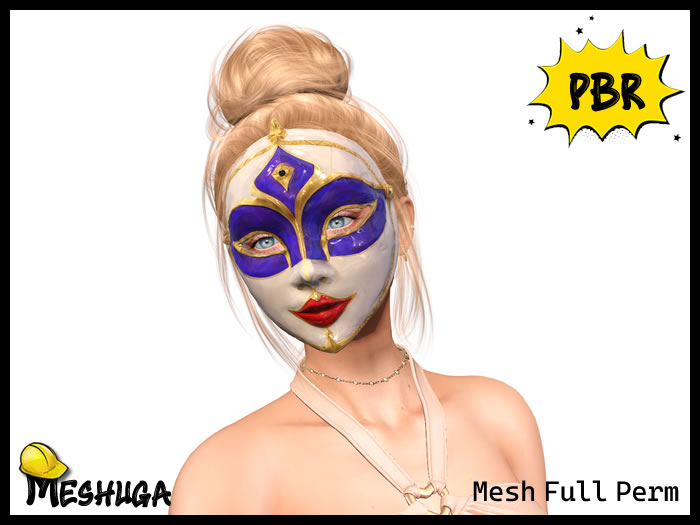 Meshuga PBR Masquerade Venetian Mask FULL PERM MESH