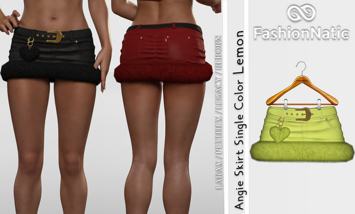 Skirt Angie Lemon - Reborn, Legacy,  LaraX, PetiteX - FashionNatic