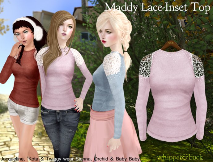 [W&B] Maddy Lace-Inset Top ORCHID