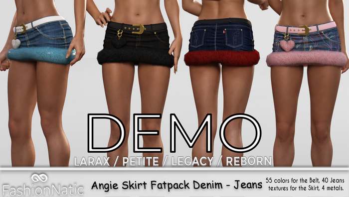 Demo Skirt Angie Fatpack Denim - Jeans - Reborn, Legacy,  LaraX, PetiteX - FashionNatic